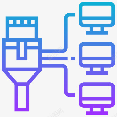 局域网网络分析8梯度图标图标