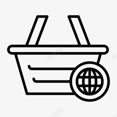 篮子购买全球图标图标