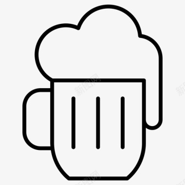 啤酒酒精饮料啤酒杯图标图标