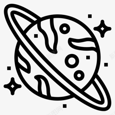 天王星美国航天局1号直线图标图标