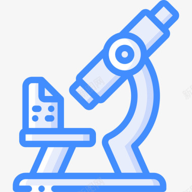 显微镜数据科学14蓝色图标图标