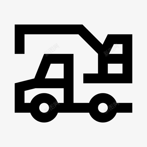 卡车建筑起重机图标svg_新图网 https://ixintu.com 卡车 建筑 施工 生产线 起重机