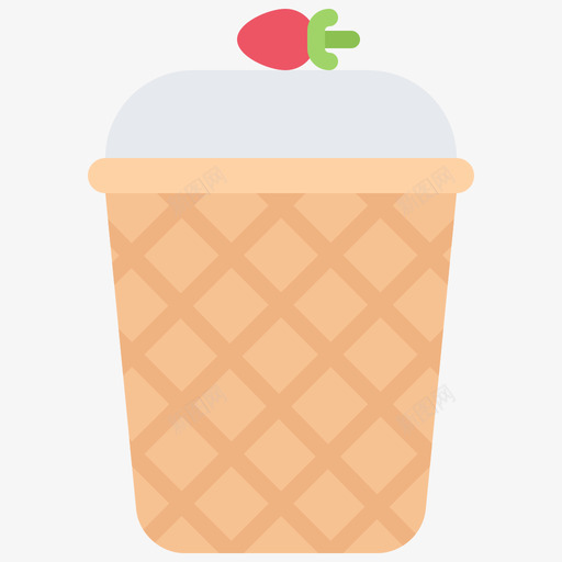 华夫饼冰淇淋26平的图标svg_新图网 https://ixintu.com 冰淇淋 华夫