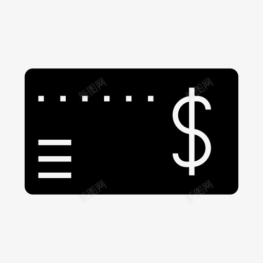 卡商业账单卡支付图标svg_新图网 https://ixintu.com 公司和 办公室 商业 成本 支付 支出 标志 标志符 符号 账单