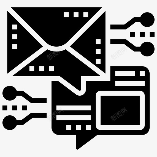 消息通信数字图标svg_新图网 https://ixintu.com glyph 信函 数字 消息 通信 项目 项目管理