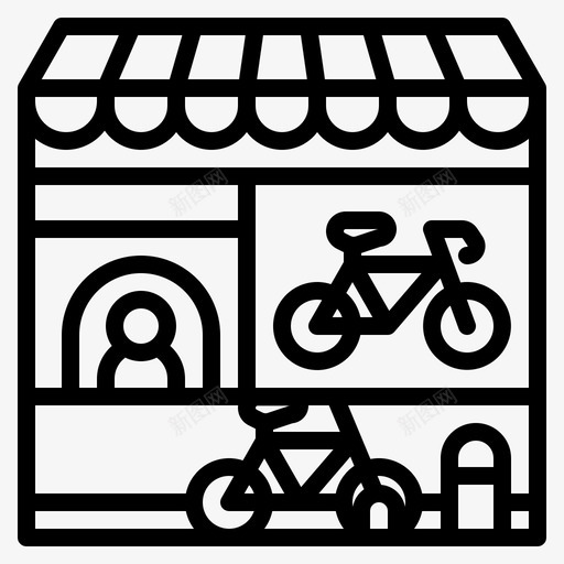 自行车87号楼直线型图标svg_新图网 https://ixintu.com 87号楼 直线 线型 自行车