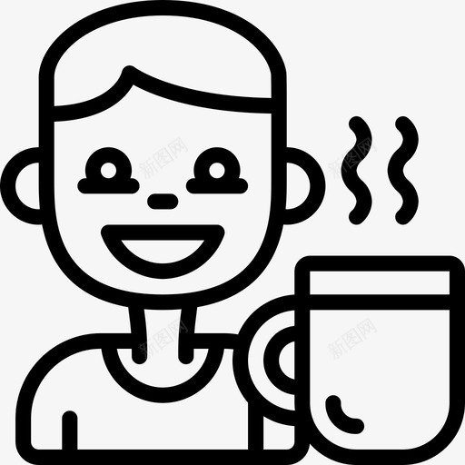 咖啡晨练31直线型图标svg_新图网 https://ixintu.com 咖啡 晨练 直线 线型