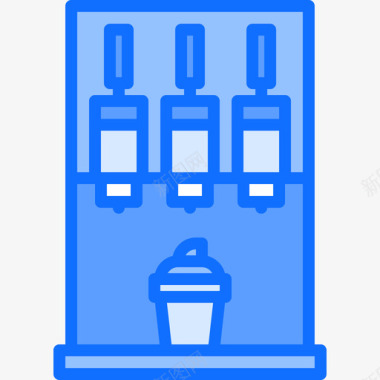 机器冰淇淋28蓝色图标图标