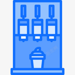 冰淇淋机器机器冰淇淋28蓝色图标高清图片