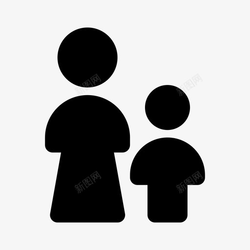 母子孩子家长图标svg_新图网 https://ixintu.com 填充 孩子 家长 母子 界面