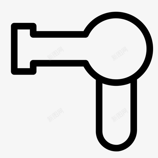 吹风机电器浴室图标svg_新图网 https://ixintu.com 吹风机 技术 收藏 浴室 电器