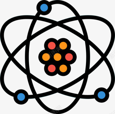原子科学107线性颜色图标图标