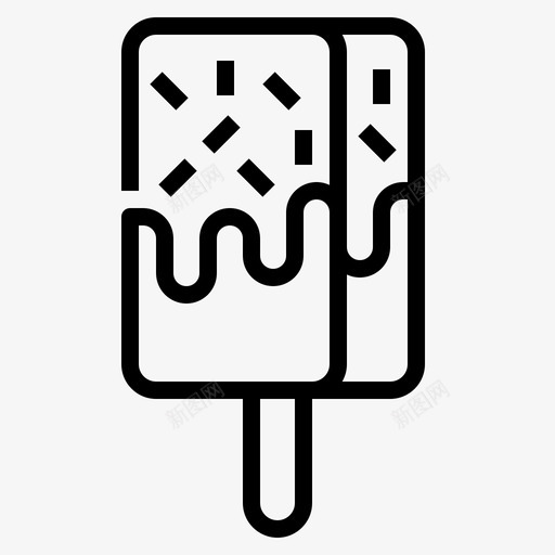 冰棒冰淇淋34直线型图标svg_新图网 https://ixintu.com 冰棒 冰淇淋 直线 线型