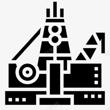 钻井石油钻机石油工业图标图标