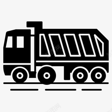 自卸卡车建筑卡车垃圾车图标图标