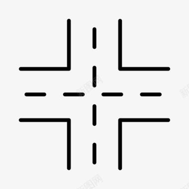 交叉口道路规则道路图标图标
