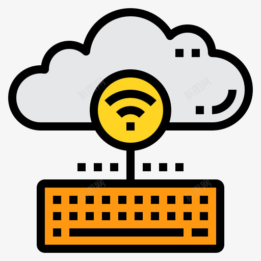 云物联网83线颜色图标svg_新图网 https://ixintu.com 联网 颜色