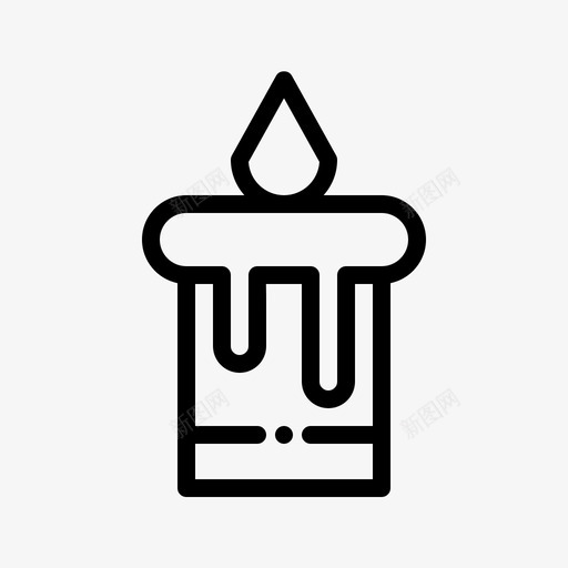蜡烛露营137直线型图标svg_新图网 https://ixintu.com 直线 线型 蜡烛 露营
