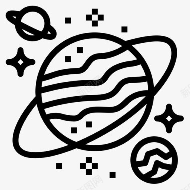 行星美国宇航局1号直线型图标图标