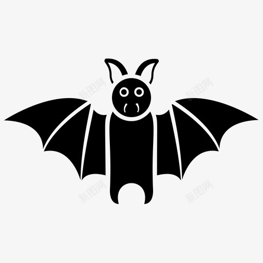 蝙蝠动物鸟图标svg_新图网 https://ixintu.com 动物 图标 字形 森林 生物 蝙蝠 野生动物