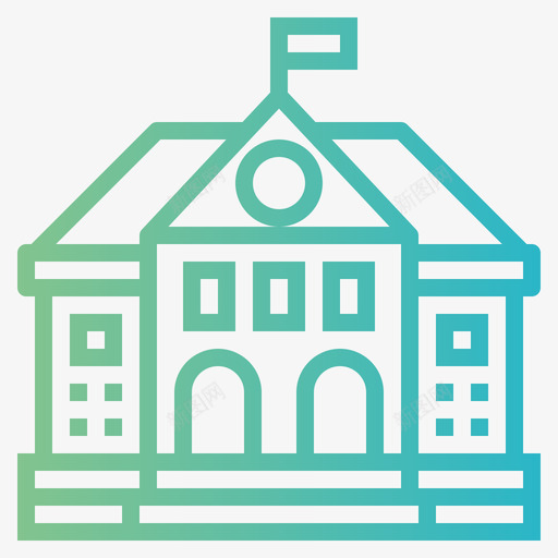 学校77号楼梯度图标svg_新图网 https://ixintu.com 77号楼 学校 梯度