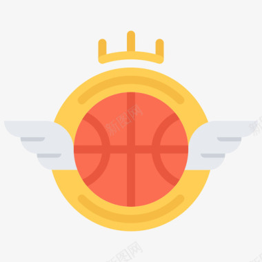 徽章篮球46扁平图标图标