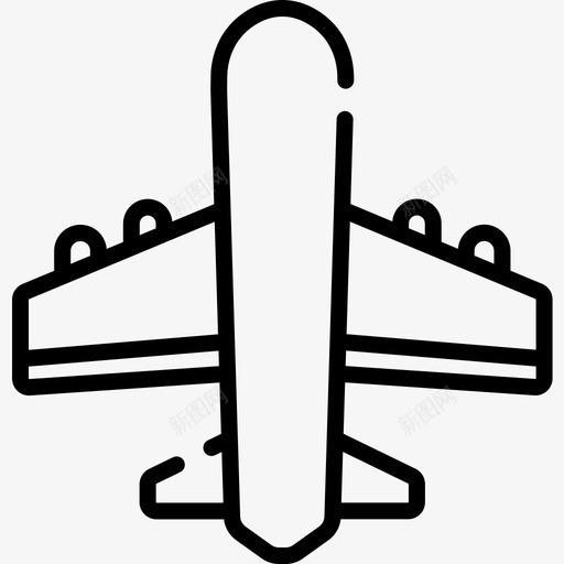 飞机旅行应用程序18线性图标svg_新图网 https://ixintu.com 应用程序 旅行 线性 飞机
