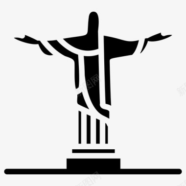 救世主基督世界奇迹巴西地标图标图标