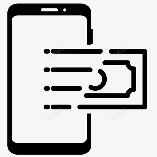 移动支付商务交易图标svg_新图网 https://ixintu.com 交易 商务 支付 移动