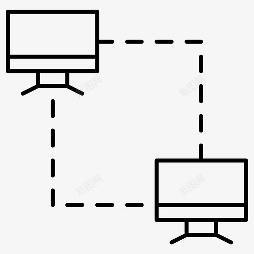 网络计算机因特网图标svg_新图网 https://ixintu.com 人工智能 因特网 常规 线路 网络 计算机