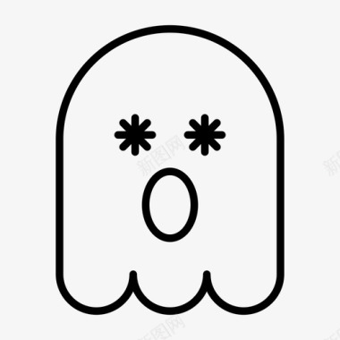 鬼魂惊异表情符号图标图标