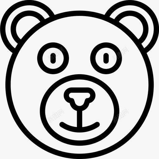 熊动物十二月图标svg_新图网 https://ixintu.com 假日 冬天 动物 十二月 轮廓