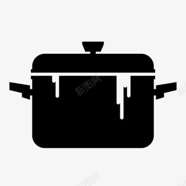 脏锅烹饪食物图标图标