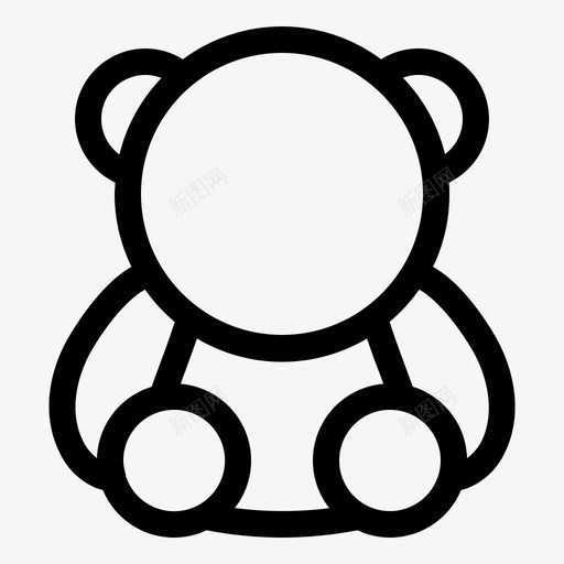 泰迪熊可爱孩子图标svg_新图网 https://ixintu.com 可爱 婴儿 孩子 泰迪 熊可爱 熊泰迪 玩具 轮廓