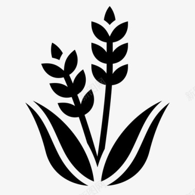 稻谷玻璃植物图标图标