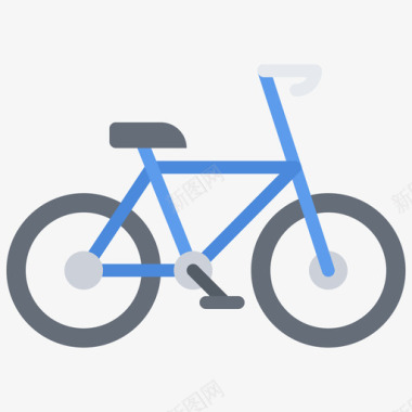 侧面37号自行车扁平图标图标