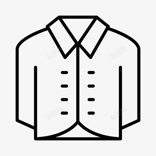衬衫服装衣服图标svg_新图网 https://ixintu.com 上衣 制服 服装 衣服 衬衫