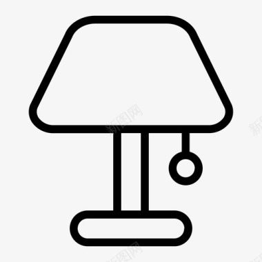 台灯灯泡家具图标图标