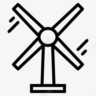 风车能源风电图标图标