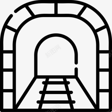 隧道铁路30直线图标图标