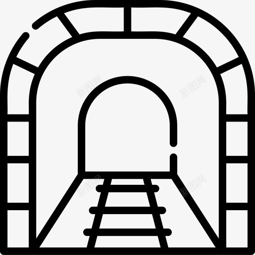隧道铁路30直线图标svg_新图网 https://ixintu.com 直线 铁路 隧道