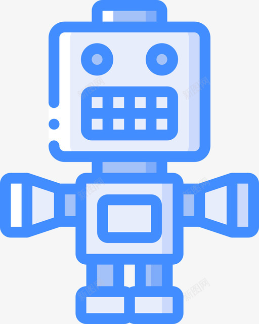 机器人恐怖表演蓝色图标svg_新图网 https://ixintu.com 恐怖 机器人 蓝色 表演