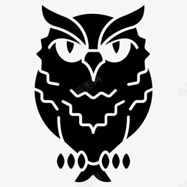 猫头鹰动物鸟图标图标