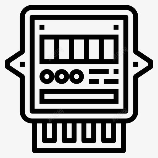 电能表电能55线性图标svg_新图网 https://ixintu.com 电能 电能表 线性