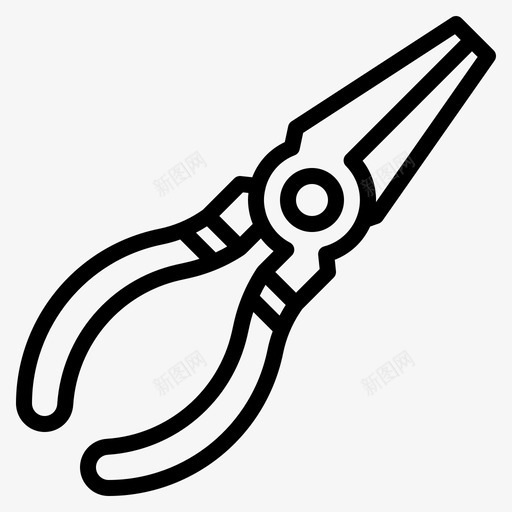 尖嘴钳工具图标svg_新图网 https://ixintu.com 尖嘴 工具 钳工