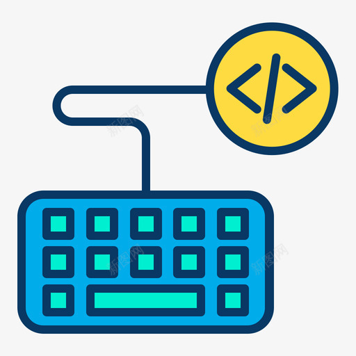 键盘编码21线颜色图标svg_新图网 https://ixintu.com 编码 键盘 颜色