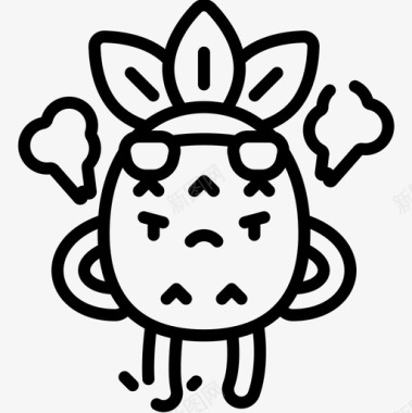 愤怒菠萝性格直系图标图标