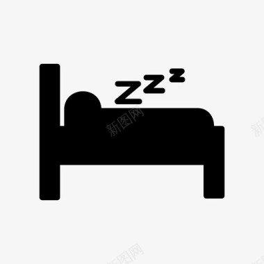 睡觉床旅馆图标图标