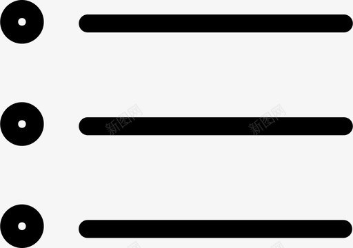 列表项目符号列表行图标svg_新图网 https://ixintu.com 列表 导航 用户界面 符号 菜单 项目
