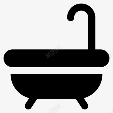浴缸浴室卫生间图标图标